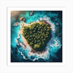 Aerial View Island Art Print