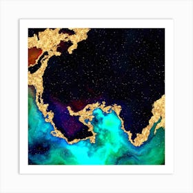 100 Nebulas in Space with Stars Abstract n.063 Art Print