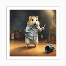 Hamster Painting 1 Art Print