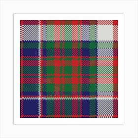 British Tartan Check Plaid Seamless Pattern Art Print