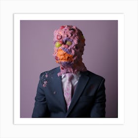 Man With A Moldy Fruit Pie Face Art Print