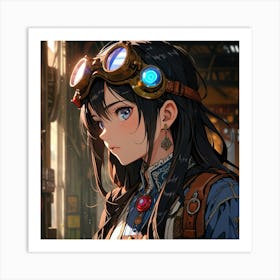 Steampunk Girl 1 Art Print