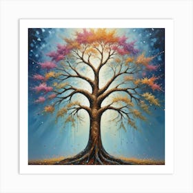 Sparkling Mother Tree Art Print 3 Art Print