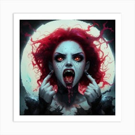 Vampire Girl 1 Art Print