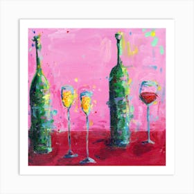 Prosecco and Red Wine 1 Art Print