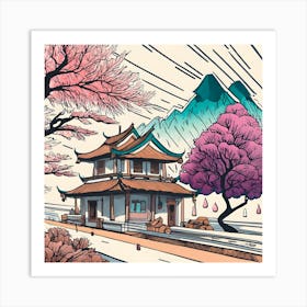 Asian Style House 1 Art Print