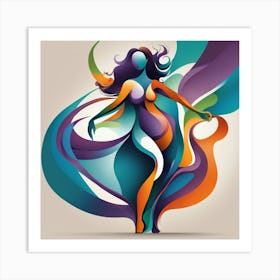 Dancing in colors Art Print