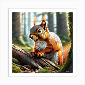 Red Squirrel 22 Art Print