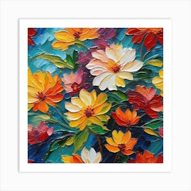 Colorful Flowers 19 Art Print