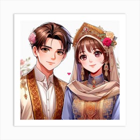 Indonesian Couple Art Print