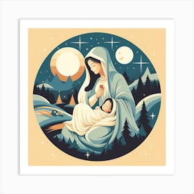 Jesus And Mary 14 Art Print