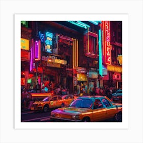 Neon City 1 Art Print