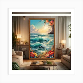 Sunset On The Beach Poster