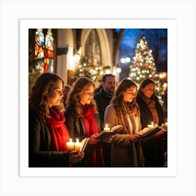 Christmas Candlelight Vigil Art Print