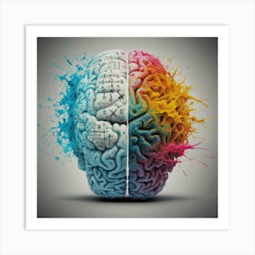 Colorful Brain Art Print