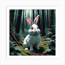 Rabbit In The Woods 15 Art Print