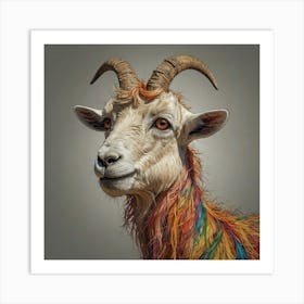 Rainbow Goat 5 Art Print