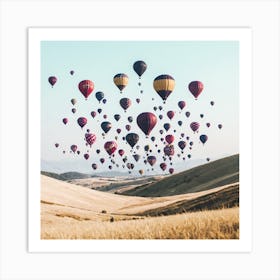 Hot Air Balloons In The Sky 6 Art Print