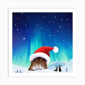 Santa'S Reindeer Art Print