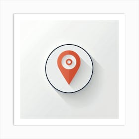 Map Pin Icon 3 Art Print