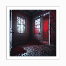 Room With Blood On The Floor 1 Art Print