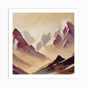 Firefly An Illustration Of A Beautiful Majestic Cinematic Tranquil Mountain Landscape In Neutral Col 2023 11 23t001703 Art Print