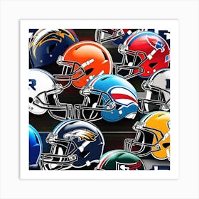 Nfl Helmets Art Print