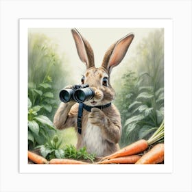 Rabbit With Binoculars 6 Art Print