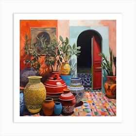 Moroccan Pots and Archway Art Print