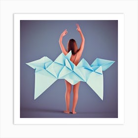 Origami Girl Art Print