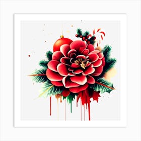 Christmas Flower Art Print