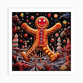 Gingerbread Man Art Print