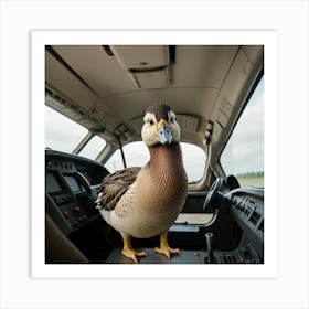 Goose In An Airplane Art Print