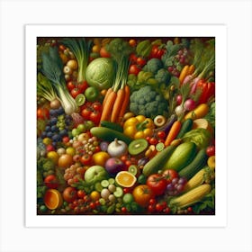 Fruits And Vegetables Art Print