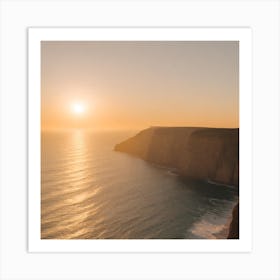 Sunset Over Cliffs Art Print