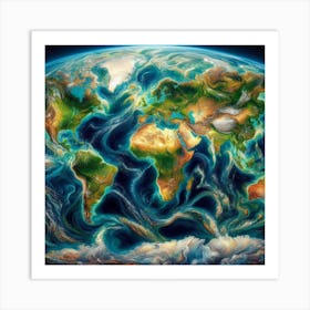 A world map 2 Art Print