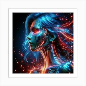 Futuristic Woman 1 Art Print