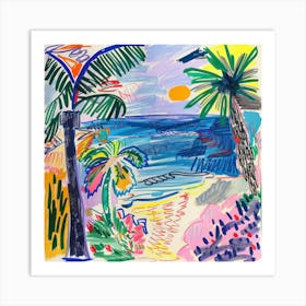 Seaside Painting Matisse Style 8 Art Print