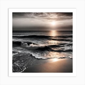 Sunset At The Beach 536 Art Print