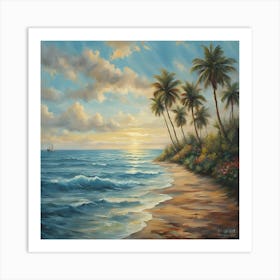 Sunset Beach Art Print