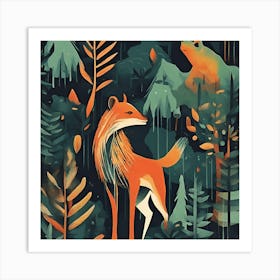 Fox In The Forest 1 Art Print