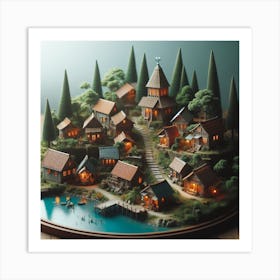 Miniature Village Art Print