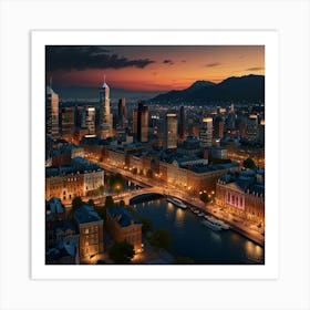 Switzerland Cityscape Art Print