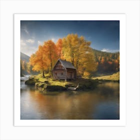 House On A Lake Art Print