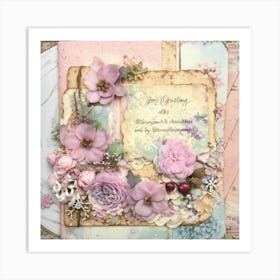 Shabby Chic Dreamy Mist Pastel Colors Junk Journal (5) 2024 05 12t230018 Art Print