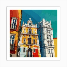 Lisbon Cityscape 1 Art Print