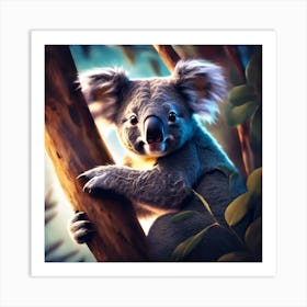 Koala Bear in the Eucalyptus Art Print