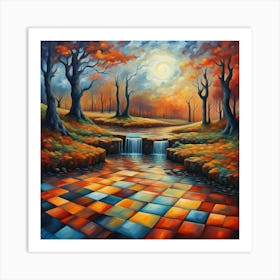 River In The Forest Art Print