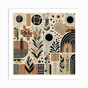 Abstract Geometric Pattern Art Print