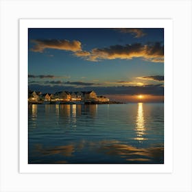 Sunset Over The Bay Art Print